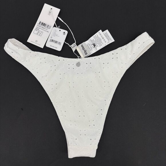 Free People Movement Rhythm Brighton Eyelet White Bikini Bottom Medium $58 NWT - Picture 6 of 16